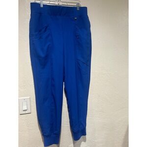ClimateRight by Cuddl Duds Royal Blue Jogger Scrub Pants Womens Large L/G